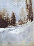 Valentin Serov Winter in Abramtsevo A House oil painting artist